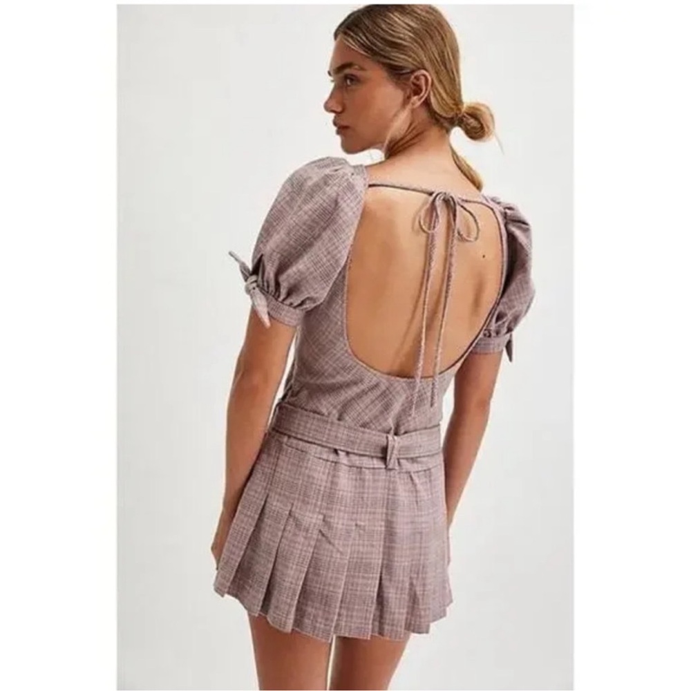 FREE PEOPLE SEVI PLEATED MINI DRESS SIZE S MSRP $168.00 NWOT - Picture 5 of 12